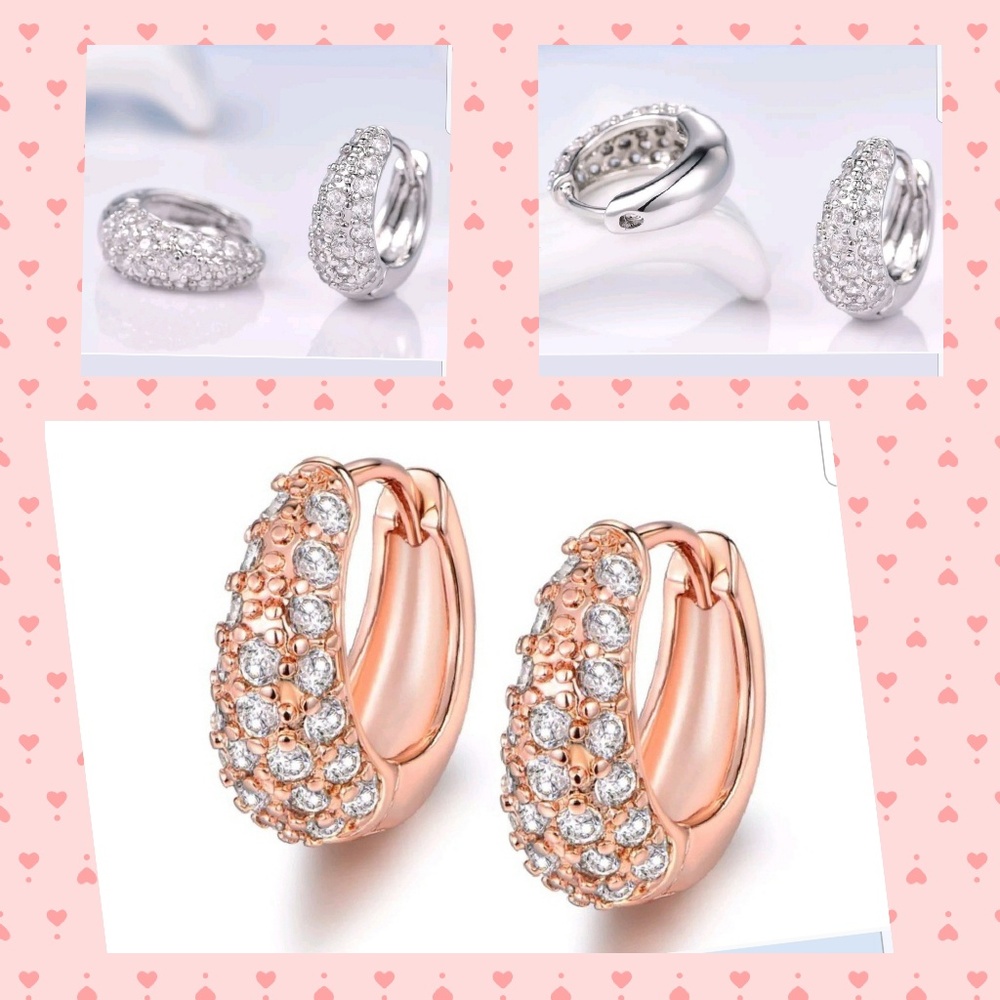 18K White Gold Filled Clear Topaz Crystal